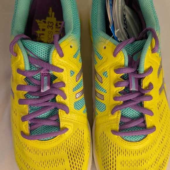 NIB Asics Gel-Electro33 Women's Size 11 Yellow and Teal Running Shoes - Picture 3 of 8